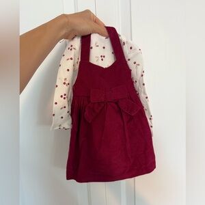 NWT Carters Kids Burgundy Dress with Bow
